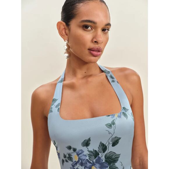 Reformation Ivan Silk Dress Fresh Air - Picture 3 of 14